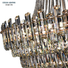 Custom Hotel Dining Ceiling Hanging Lights Modern Luxury Decorative Lighting Fixture Chandelier Crystals