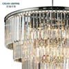 Design Decorative Lighting Fixture Round 7 Layers Ceiling Crystal Chandelier Lighting for Living Room