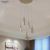 Metal Nordic Led Contemporary Kitchen Pendant Lamp Crystal Ceiling Modern Luxury Island Gold Pendants Light