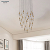 Metal Nordic Led Contemporary Kitchen Pendant Lamp Crystal Ceiling Modern Luxury Island Gold Pendants Light