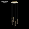 Hotel High LED Hanging Fixtures Lamp Design Dining Ceiling Crystal Chandelier Lighting Modern Luxury
