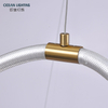 Led Copper Metal Decorative Dining Lamp Silica Gel Modern Celling Pendant Light for Living Room