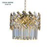 Ocean Interior Decor Modern Luxury Crystal Chandelier Lighting Gold