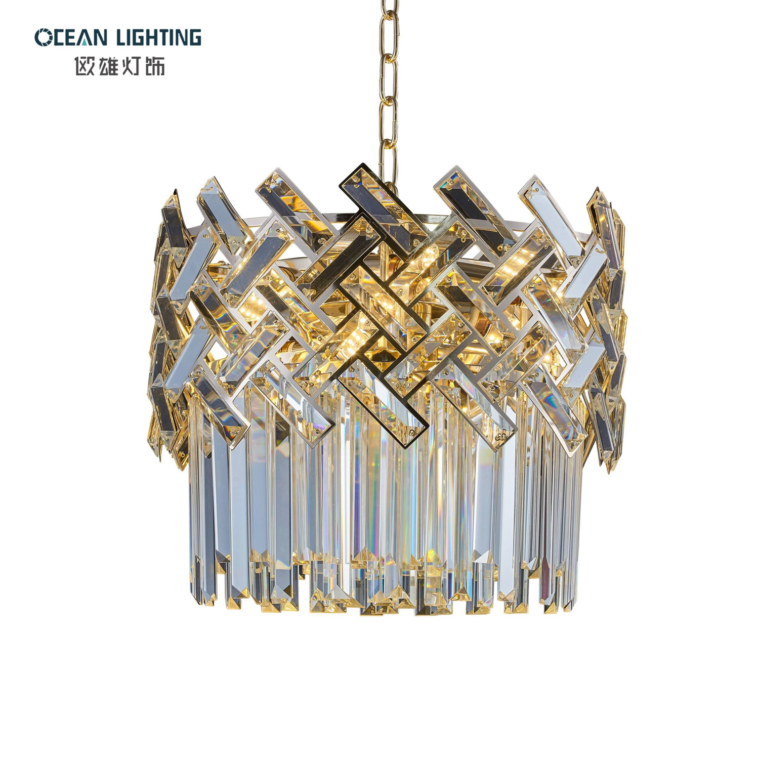 Ocean Interior Decor Modern Luxury Crystal Chandelier Lighting Gold