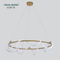 Modern Metal Silica Gel Strip Gold Ring 100W Pendant Lamp LED Round Pendant Lights Hotel Chandeliers