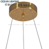 Modern nordic hanging pendant light in satin brass silicone luxury chandelier 