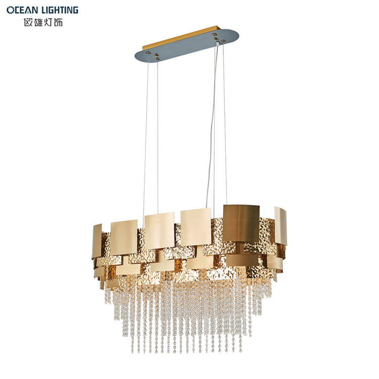 Minimalist simple modern gold Stainless steel led ceiling lamp living room