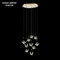 Modern Hanging Warm/white Clear Glass butterfly Pendant Light LED Crystal Chandeliers for Staircase