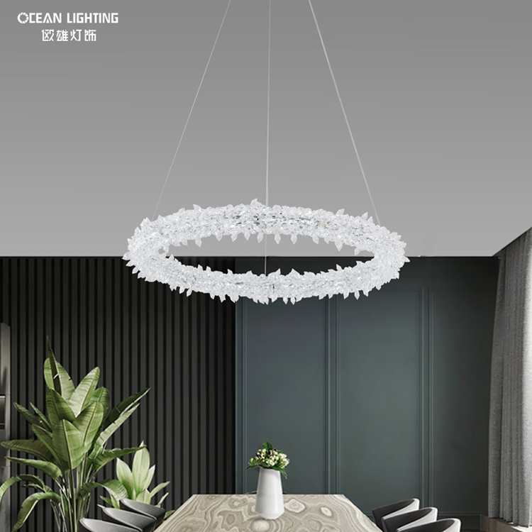 Nordic LED Pendant Lamp Dining Crystal Pendant Light Modern Chandelier for Kitchen