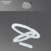 Nordic LED Pendant Lamp Dining 3 Layers Ring Chinese K9 Crystal Chandelier
