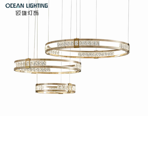 Customized Hotel Project Pendant Light Luxury Modern Crystal Large Iron Indoor K9 Crystal Chandelier