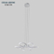 Simple PVC Iron Tube Curved 45W Pendant Lamps LED Chandelier Modern