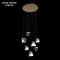 modern cystal customerized hanging stair pendant lighting led lobby villa decoraitve chandelier