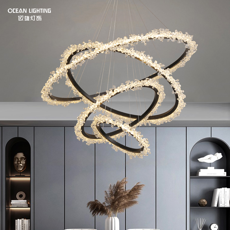 Ocean Lighting Light Luxury Indoor Home Decorative Crystal Chandelier