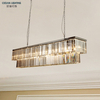 Indoor Design Decorative Lighting Fixture Long 2 Layers Ceiling Crystal Chandelier Lighting for Dining Room