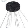 Nordic Modern Design LED Dinner Hanging Pendant Light Chinese K9 Crystal 3 Rings Chandelier