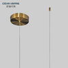Contemporary Nordic Long Gold Metal Silica Gel Hanging Lantern Modern Designer Brass Pendant Kitchen Lights