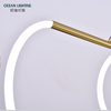 Contemporary Nordic Long Gold Metal Silica Gel Hanging Lantern Modern Designer Brass Pendant Kitchen Lights
