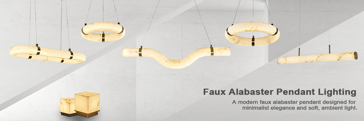 Illuminate with Elegance: The Modern Allure of Faux Alabaster Pendant Lighting