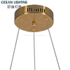 Modern nordic hanging pendant light in satin brass silicone luxury chandelier 