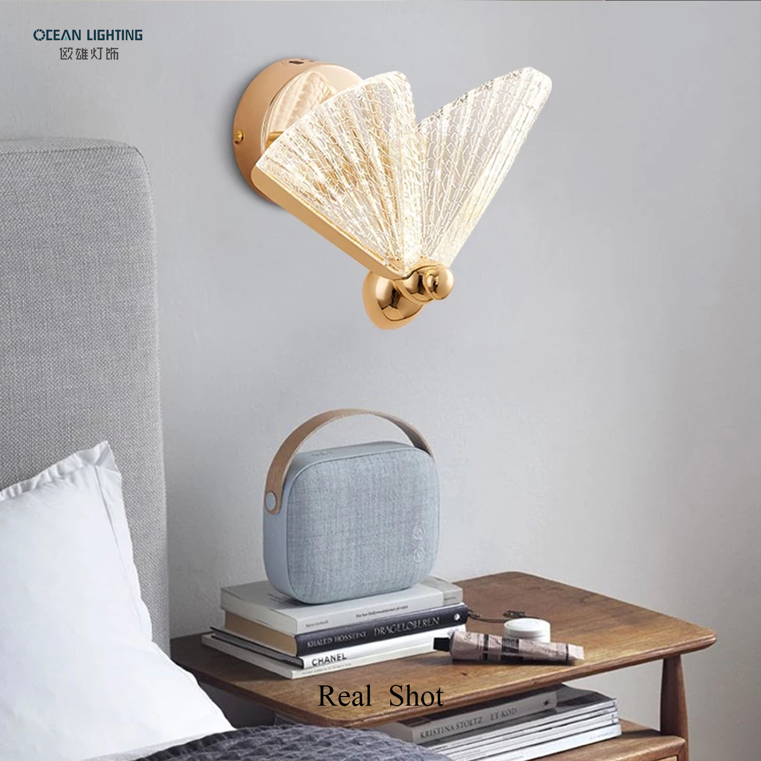 Nordic Design Decorate Bathroom Wall Light Fixture Luxury Modern Sconce Butterfly LED Wall Lamp Indoor