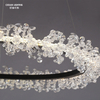 Nordic LED Pendant Light Modern Black And Clear Ring Chinese K9 Crystal Chandelier