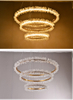 Nordic Modern Design LED Dinner Hanging Pendant Light Chinese K9 Crystal 3 Rings Chandelier