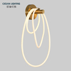 Custom Decorate Luxury Fixture Gold Metal Bedside Wall Led Corner Simple Design Indoor Modern Wall Lights for Hotel