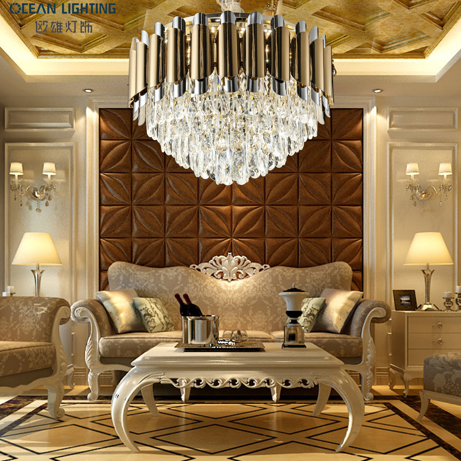 Contemporary k9 luxury crystal pendant lighting chandeliers and lamps modern