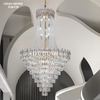 Custom Hotel Dining Ceiling Hanging Lights Modern Luxury Decorative Lighting Fixture Chandelier Crystals