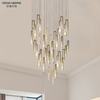 Hotel Ceiling Decorative Lights Gold Pendant Lights Led K9 Crystal Chandelier Modern