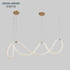 Gold Metal Nordic Dinner Modern Style Pendant Lamp Led Minimalist Pendant Hanging Lights for Kitchen