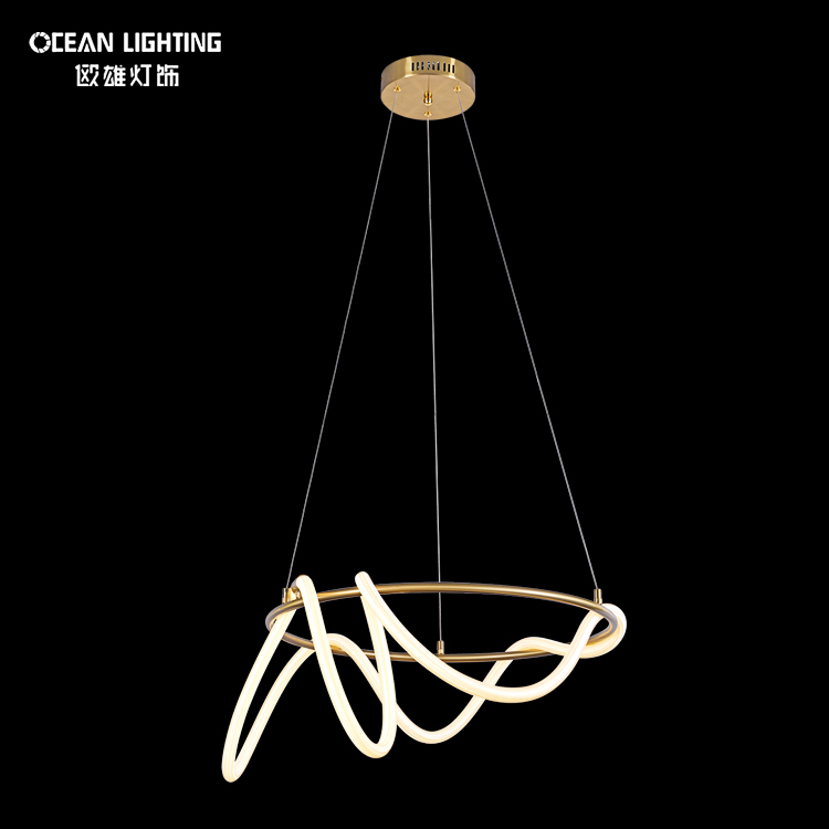 Nordic modern simple light luxury creative living room LED lamp silicone tube lighting Chandelier