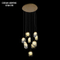 Luxury indoor decoration led crystal square lighting chandeliers