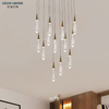 Modern Decorative Ceiling Luxury Pendant Lights Bronze K9 Crystal Led Chandelier