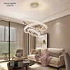 Nordic Modern Design LED Dinner Hanging Pendant Light Chinese K9 Crystal 3 Rings Chandelier