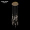 Modern indoor decoration led crystal square lighting chandeliers