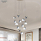 modern cystal customerized hanging stair pendant lighting led lobby villa decoraitve chandelier