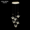 Modern Hanging Warm/white Clear Glass butterfly Pendant Light LED Crystal Chandeliers for Staircase