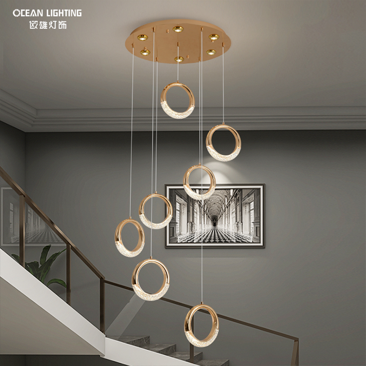 Ocean Lighting Morden Indoor Home Decorative Luxury Long Shape Pendant Light