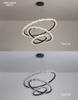 Nordic Modern Design LED Dinner Hanging Pendant Light Chinese K9 Crystal 3 Rings Chandelier