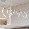 Contemporary Nordic Long Gold Metal Silica Gel Hanging Lantern Modern Designer Brass Pendant Kitchen Lights