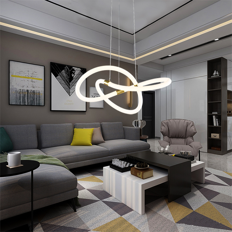 New design silicone acrylic metal pendant light