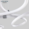 Simple PVC Iron Tube Curved 45W Pendant Lamps LED Chandelier Modern