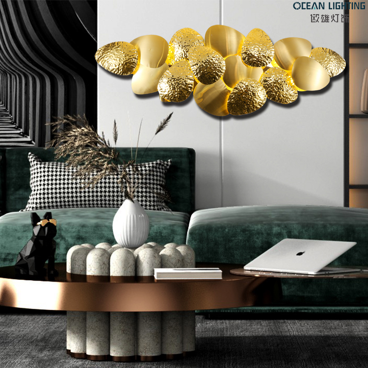 Living Room LedLuxury Crytal Modern Gold Stainless Steel Ceiling Lamp Chandelier