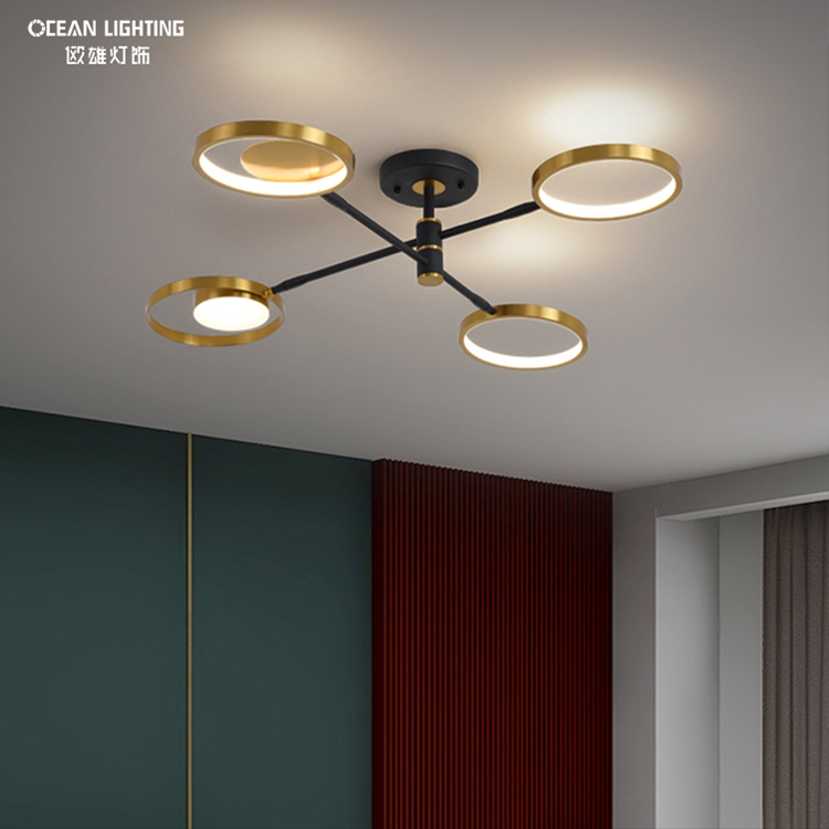 Ocean Lighting LED Gold Home Decorative Circles Ceiling Light