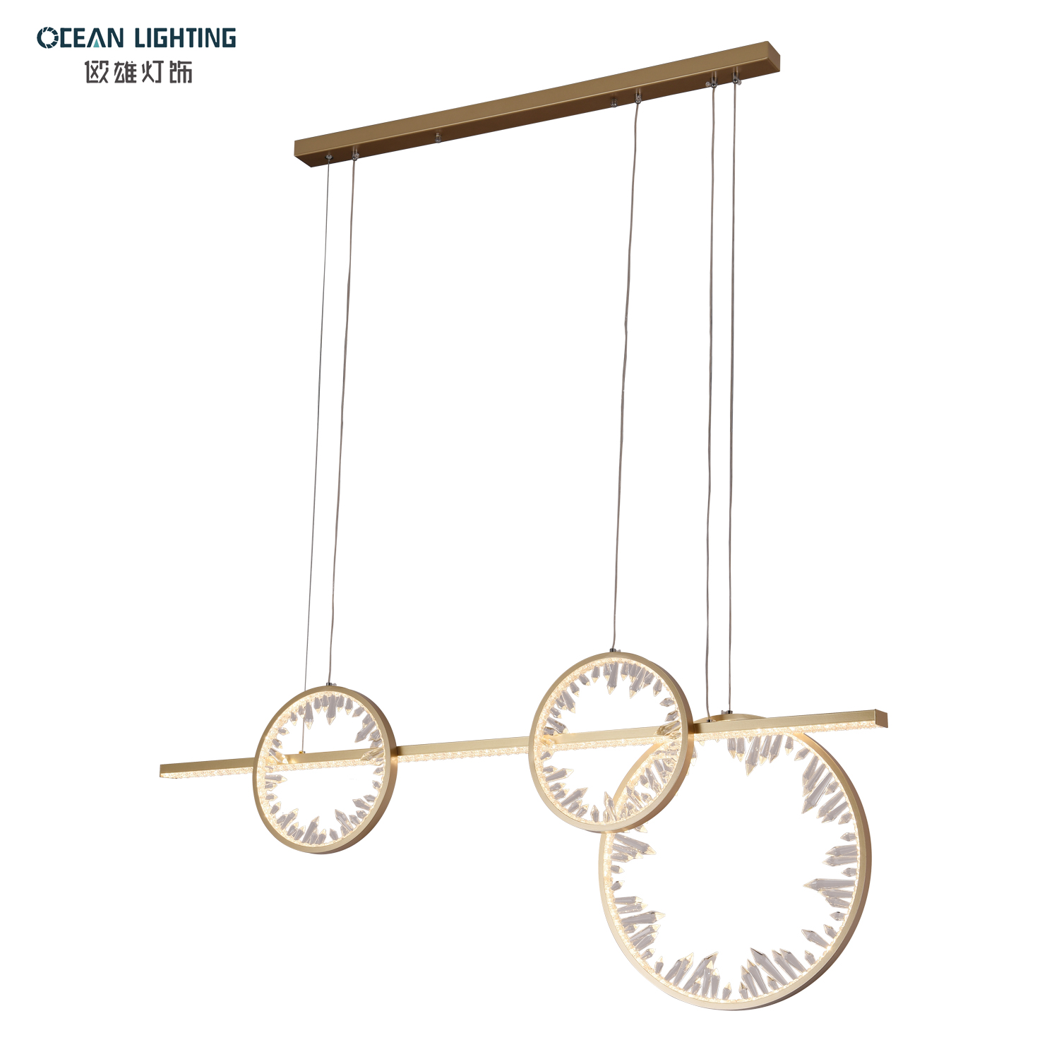 OCEAN LAMP Pendant Light LED Luxury Modern Crystal Round Chandelier for Living Room