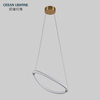 Led Copper Metal Decorative Dining Lamp Silica Gel Modern Celling Pendant Light for Living Room