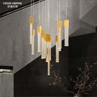 Ocean Lighting Contemporary Interior Decoration Light Luxury Crystal Pendant Lamp 