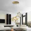  Modern Pendant Light with square Lights LED Adjustable Chandelier Ceiling Light Fixture for Dining Room Bedroom Living Room